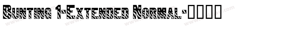 Bunting 1-Extended Normal字体转换